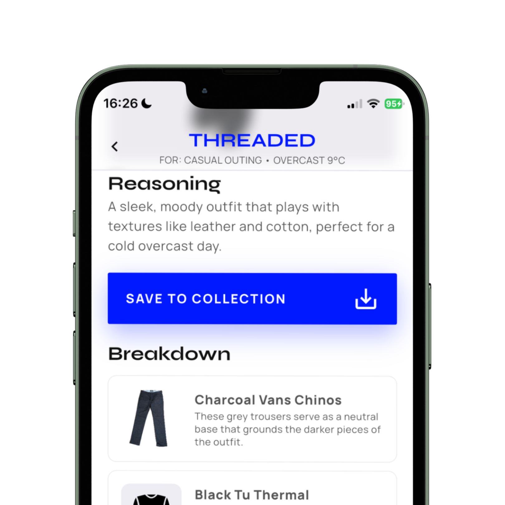 AI outfit reasoning preview